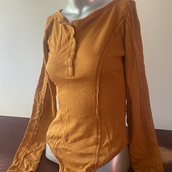 πFREE PEOPLE -NWT SLOANE BODYSUIT/ SzXS- soft and cozy-VERY TOASTY/ GREAT GIFT π - Picture 4 of 8